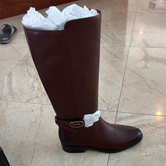 Coach Women's Ruby Horse & Carriage Leather Boot Brown Walnut g4520 - Picture 3 of 6